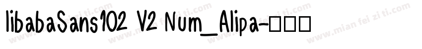 libabaSans102 V2 Num_Alipa字体转换